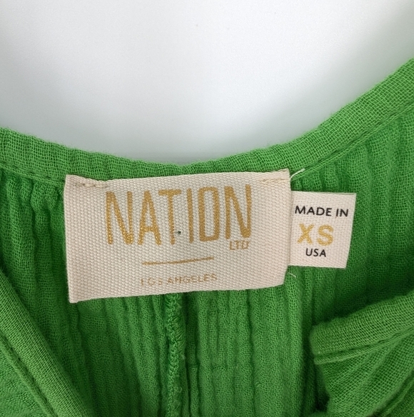 Nation LTD Adele Midi Dress 100% Cotton Gauze - Picture 7 of 10